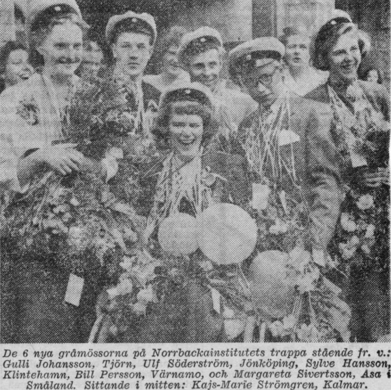 Realexamen 1952 tidningsurklipp.
