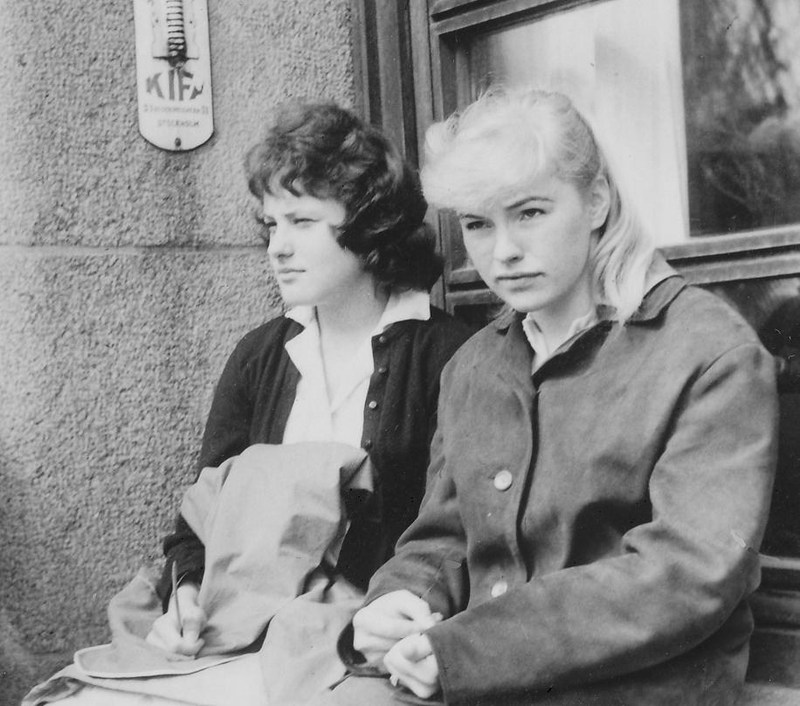 Barbro Pilstål och Gunnel Källqvist 1959.