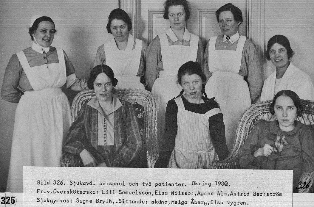 Personal på sjukavd. ca. 1930.