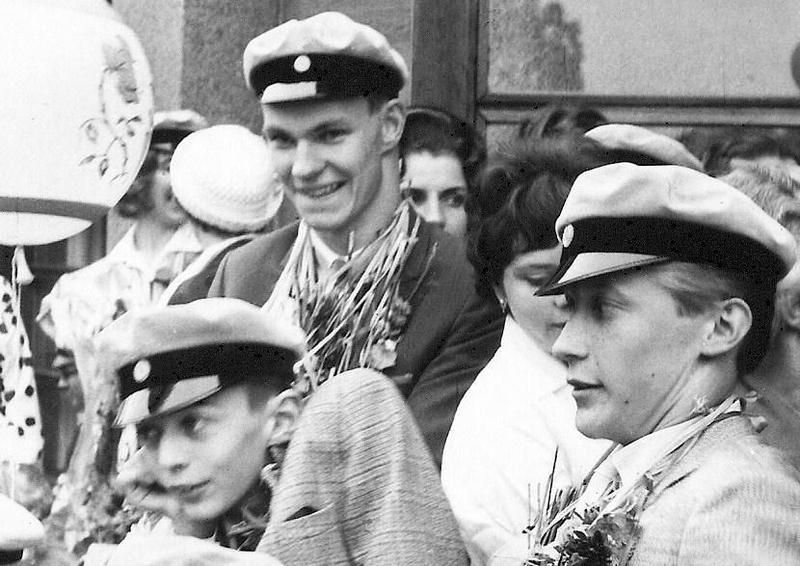 Björn, Kaj och Rolf examen 1963.