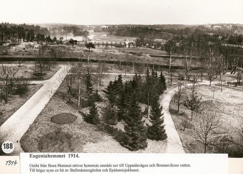 Utsikt från Stora Hemmet 1914.
